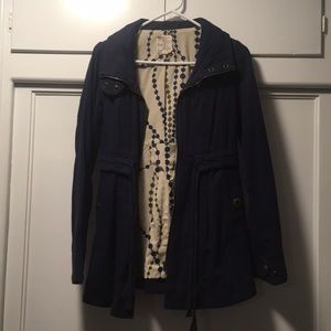 Navy blue Tulle long jacket/coat